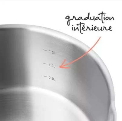 Marmiton - Emotion Faitout 26 cm Inox - Tous feux dont induction