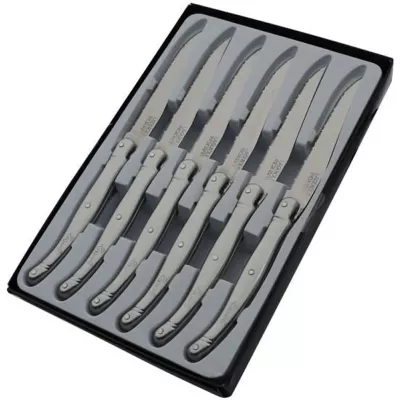 Laguiole - Les argentés - coffret 6 couteaux steak inox