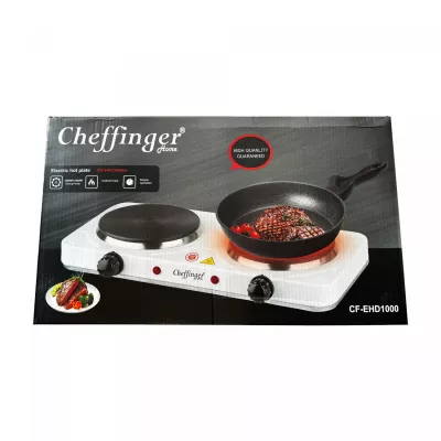 Cheffinger CF-EHD1000 : Plaque chauffante électrique 1000W - Double