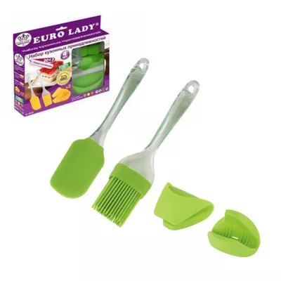 Euro Lady EL-4KHS: Outils de Cuisson 4 Pièces Vert