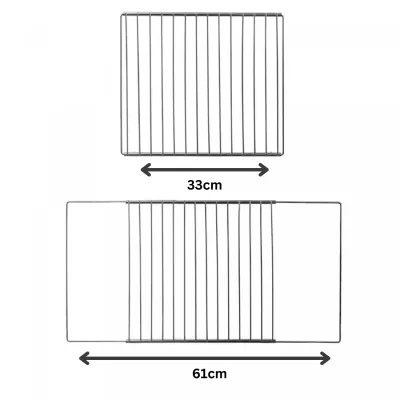 Herzberg HG-03213: Grille De Cuisson Universelle Pour Four Et Grille À Sous-verre Réglable