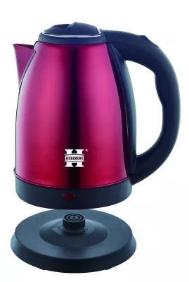 Herzberg HG-5011RED: Bouilloire électrique 1.8L 1500W en acier inoxydable - Rouge