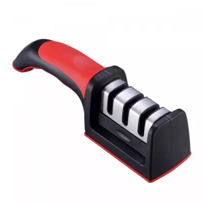 Aiguiseur de couteaux robuste Herzberg HG-8101 Rouge/Noir