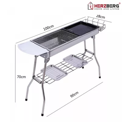 Grille de barbecue Herzberg avec sac