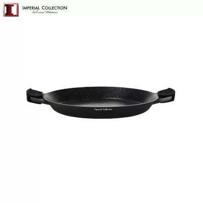 Imperial Collection Poêle à paella de 32 cm avec poignées en silicone