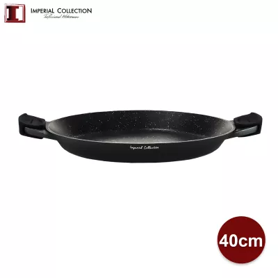 Imperial Collection Poêle à paella de 40 cm avec poignées en silicone