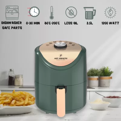 Just Perfecto JL-15: Friteuse à air chaud 1200W avec commande à cadran - 3.5L