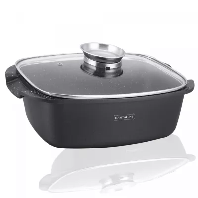 Royalty Line RL-ACR32M : Casserole À Rôtir De 32 Cm À Revêtement En Marbre