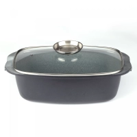 Royalty Line RL-ACR32M : Casserole À Rôtir De 32 Cm À Revêtement En Marbre