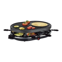 Royalty Line 2 in 1 Elektrogrill mit 8 Stück Raclette